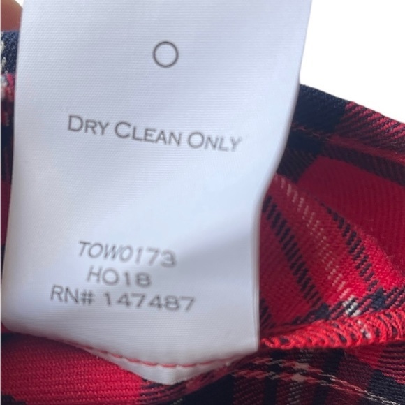 Draper James Plaid‎ Ruffle sleeve holiday top excellent nwt condition Size 14 - Picture 6 of 8